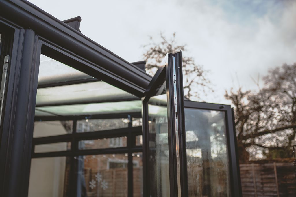 kitchen with bifold doors